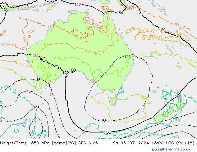 Z500/Regen(+SLP)/Z850 GFS 0.25 za 06.07.2024 18 UTC