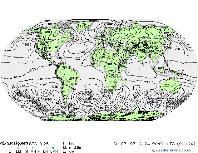 Wolkenlagen GFS 0.25 zo 07.07.2024 00 UTC