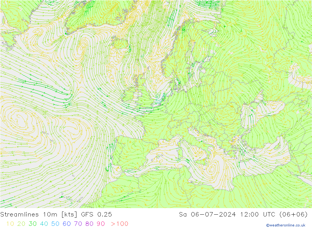 风 10m GFS 0.25 星期六 06.07.2024 12 UTC