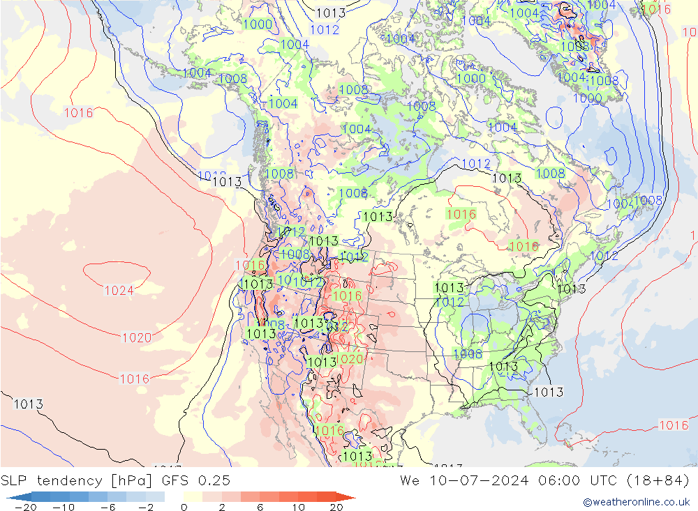 变压 GFS 0.25 星期三 10.07.2024 06 UTC