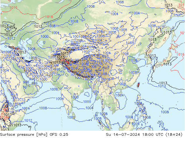 GFS 0.25: zo 14.07.2024 18 UTC