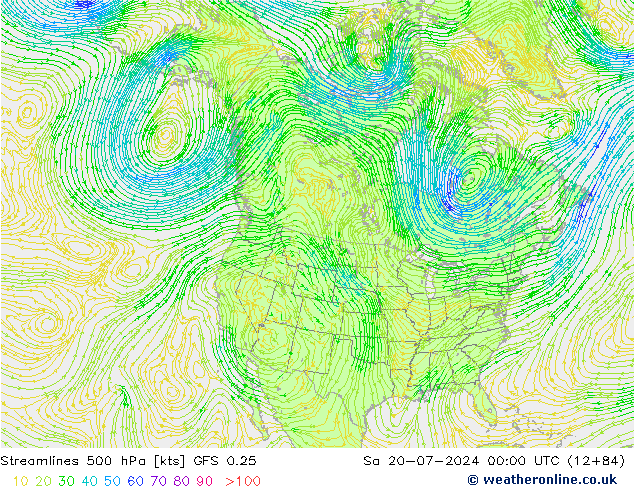 风 500 hPa GFS 0.25 星期六 20.07.2024 00 UTC