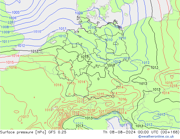 GFS 0.25: do 08.08.2024 00 UTC