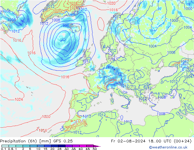 Z500/Regen(+SLP)/Z850 GFS 0.25 vr 02.08.2024 00 UTC