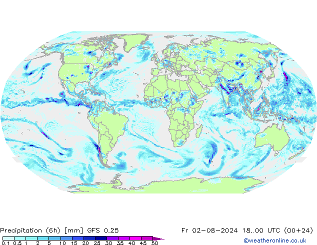 Z500/Rain (+SLP)/Z850 GFS 0.25 星期五 02.08.2024 00 UTC