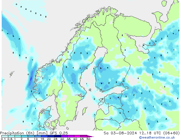 Z500/Rain (+SLP)/Z850 GFS 0.25 星期六 03.08.2024 18 UTC