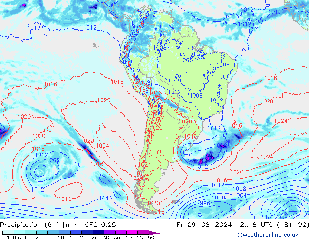 Z500/Regen(+SLP)/Z850 GFS 0.25 vr 09.08.2024 18 UTC