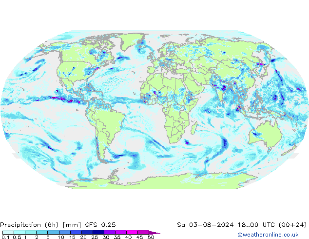 Z500/Regen(+SLP)/Z850 GFS 0.25 za 03.08.2024 00 UTC