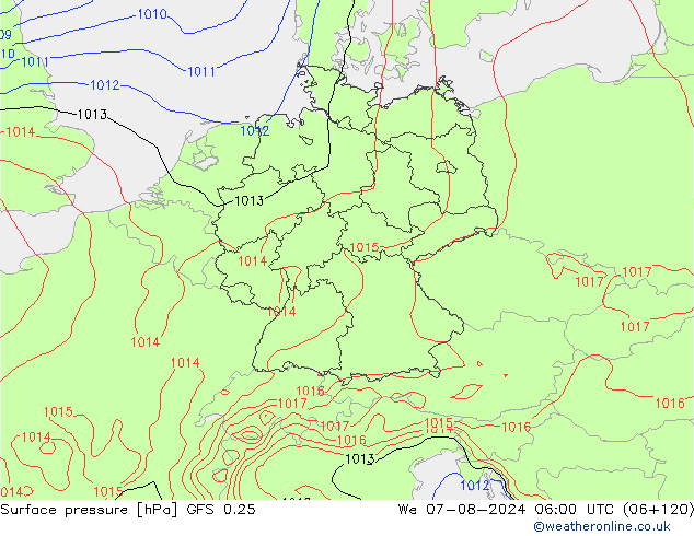 GFS 0.25: wo 07.08.2024 06 UTC