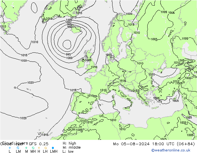Wolkenlagen GFS 0.25 ma 05.08.2024 18 UTC