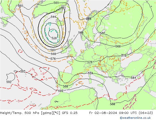 Z500/Regen(+SLP)/Z850 GFS 0.25 vr 02.08.2024 09 UTC