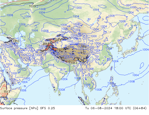 GFS 0.25: di 06.08.2024 18 UTC