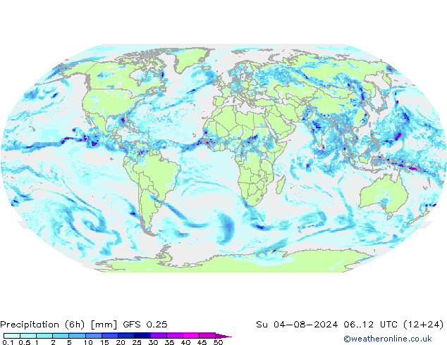 Z500/Rain (+SLP)/Z850 GFS 0.25 星期日 04.08.2024 12 UTC