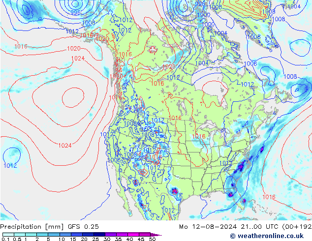 Neerslag GFS 0.25 ma 12.08.2024 00 UTC