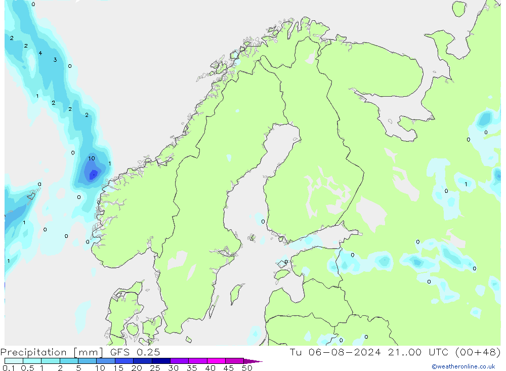 GFS 0.25: di 06.08.2024 00 UTC