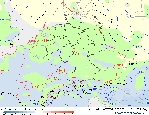 变压 GFS 0.25 星期一 05.08.2024 12 UTC