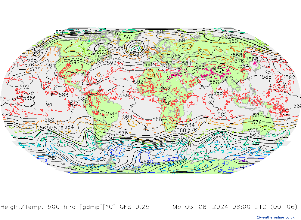 Z500/Regen(+SLP)/Z850 GFS 0.25 ma 05.08.2024 06 UTC