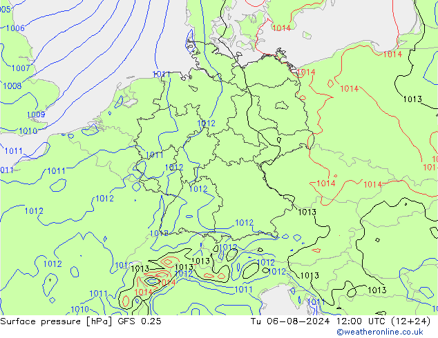 GFS 0.25: di 06.08.2024 12 UTC