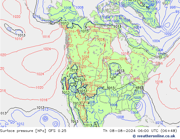 GFS 0.25: do 08.08.2024 06 UTC