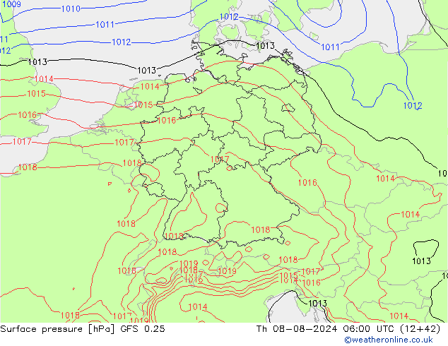 GFS 0.25: do 08.08.2024 06 UTC