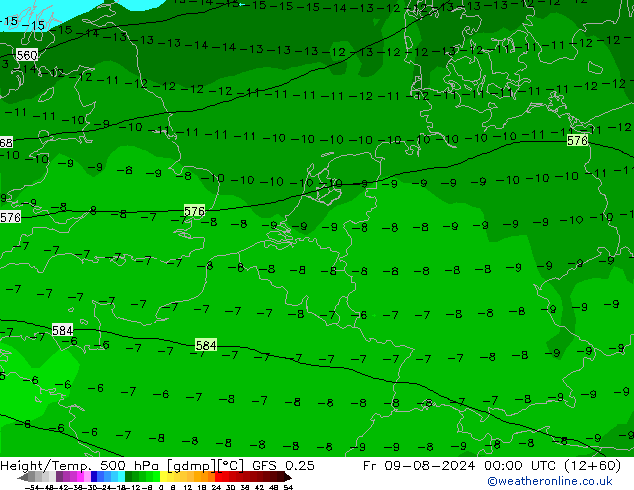 Z500/Regen(+SLP)/Z850 GFS 0.25 vr 09.08.2024 00 UTC