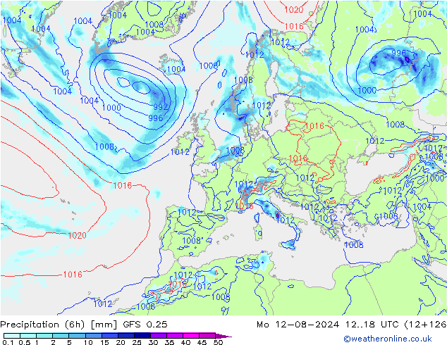 Z500/Regen(+SLP)/Z850 GFS 0.25 ma 12.08.2024 18 UTC