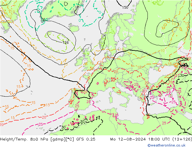 Z500/Regen(+SLP)/Z850 GFS 0.25 ma 12.08.2024 18 UTC