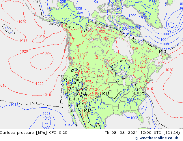 GFS 0.25: do 08.08.2024 12 UTC