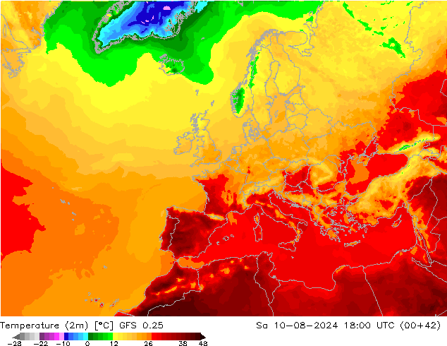 GFS 0.25: za 10.08.2024 18 UTC