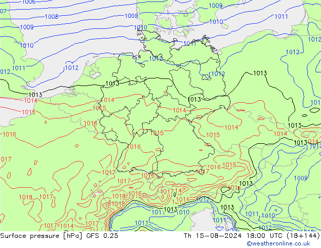 GFS 0.25: do 15.08.2024 18 UTC