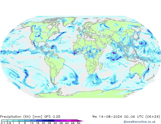 Z500/Regen(+SLP)/Z850 GFS 0.25 wo 14.08.2024 06 UTC