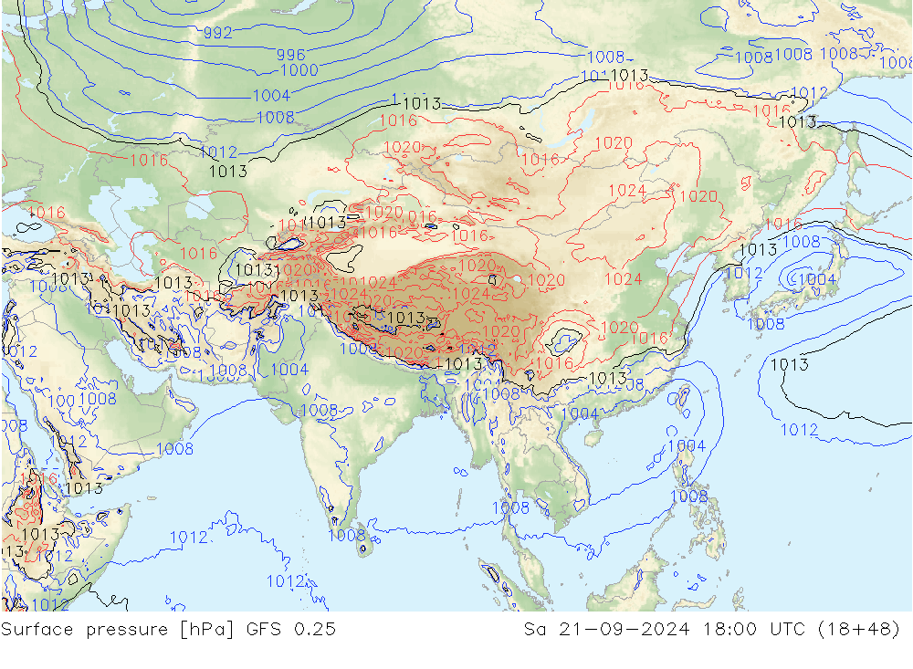 GFS 0.25: Sa 21.09.2024 18 UTC