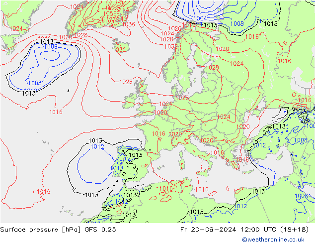 GFS 0.25: Sex 20.09.2024 12 UTC