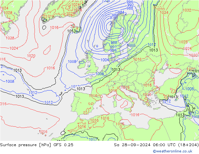 GFS 0.25: Sa 28.09.2024 06 UTC