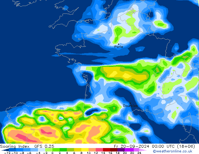 Soaring Index GFS 0.25 Fr 20.09.2024 00 UTC