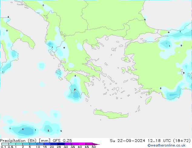 Z500/Rain (+SLP)/Z850 GFS 0.25 Ne 22.09.2024 18 UTC