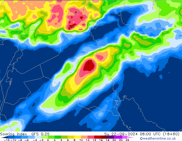 Soaring Index GFS 0.25 Вс 22.09.2024 06 UTC