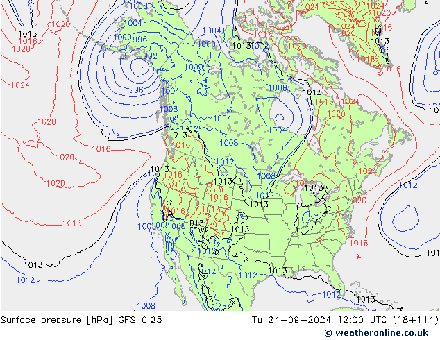 GFS 0.25: Di 24.09.2024 12 UTC