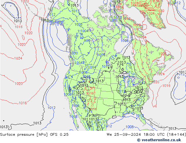 GFS 0.25: St 25.09.2024 18 UTC