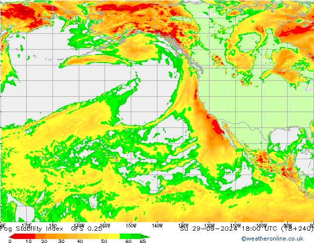 Fog Stability Index GFS 0.25 Su 29.09.2024 18 UTC