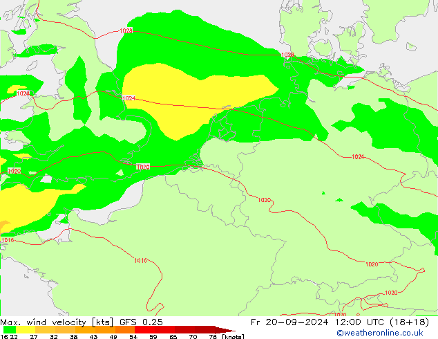 Max. wind velocity GFS 0.25 Sex 20.09.2024 12 UTC