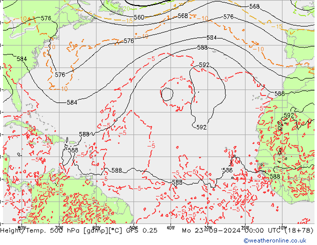 Z500/Regen(+SLP)/Z850 GFS 0.25 ma 23.09.2024 00 UTC