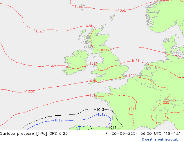 GFS 0.25: Fr 20.09.2024 06 UTC