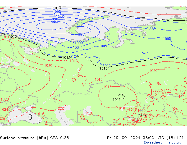 GFS 0.25: Fr 20.09.2024 06 UTC