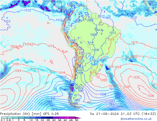 Z500/Rain (+SLP)/Z850 GFS 0.25 So 21.09.2024 03 UTC