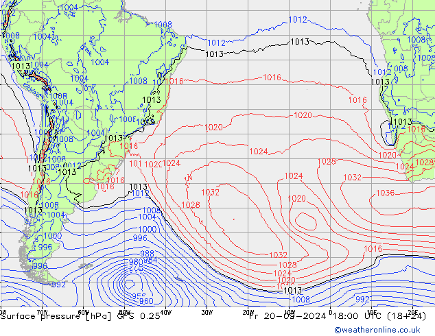 GFS 0.25: pt. 20.09.2024 18 UTC