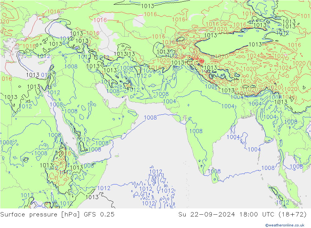 GFS 0.25: Su 22.09.2024 18 UTC