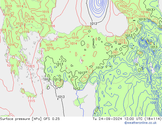 GFS 0.25: Tu 24.09.2024 12 UTC