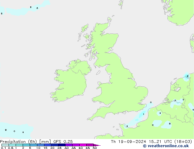 Z500/Rain (+SLP)/Z850 GFS 0.25 Th 19.09.2024 21 UTC