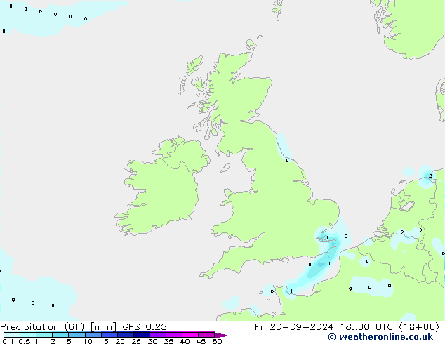 Z500/Rain (+SLP)/Z850 GFS 0.25 Pá 20.09.2024 00 UTC